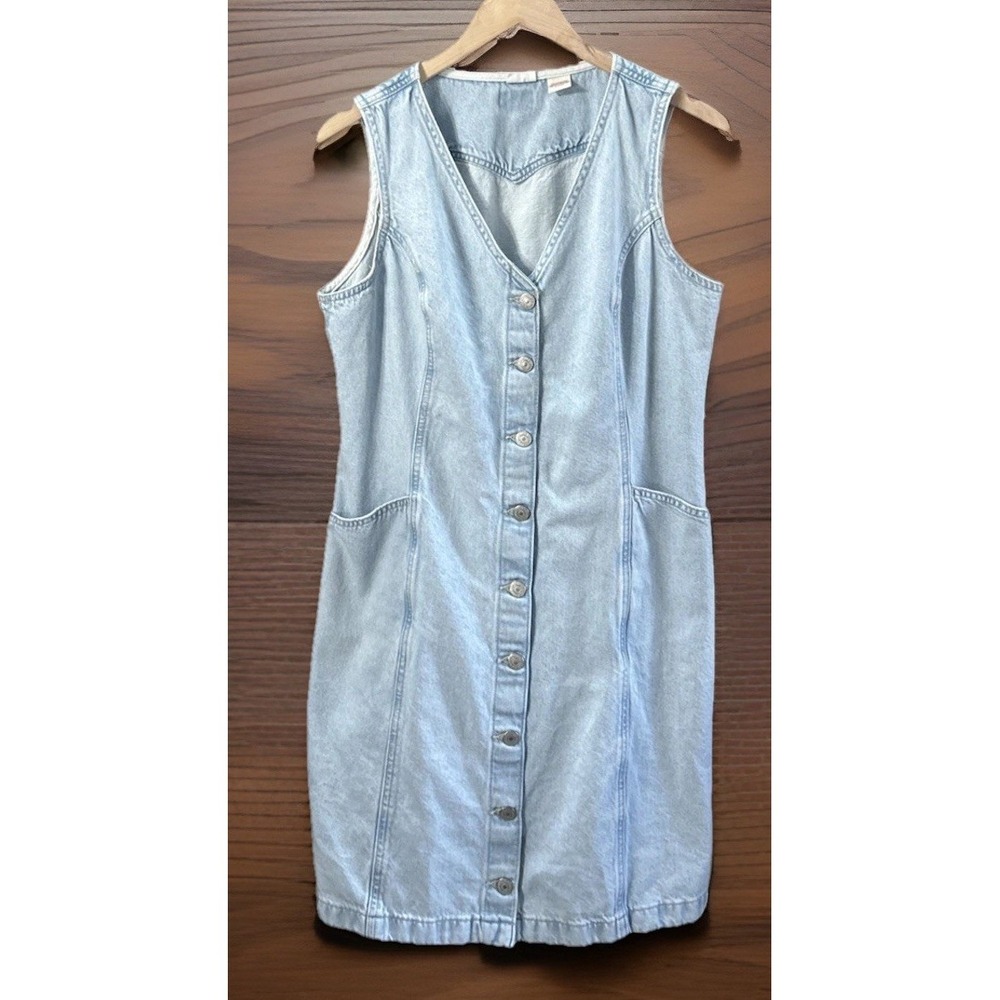 Levi's Women's Vianna Vest Denim‎ Jean Dress Button Front Sz XL
